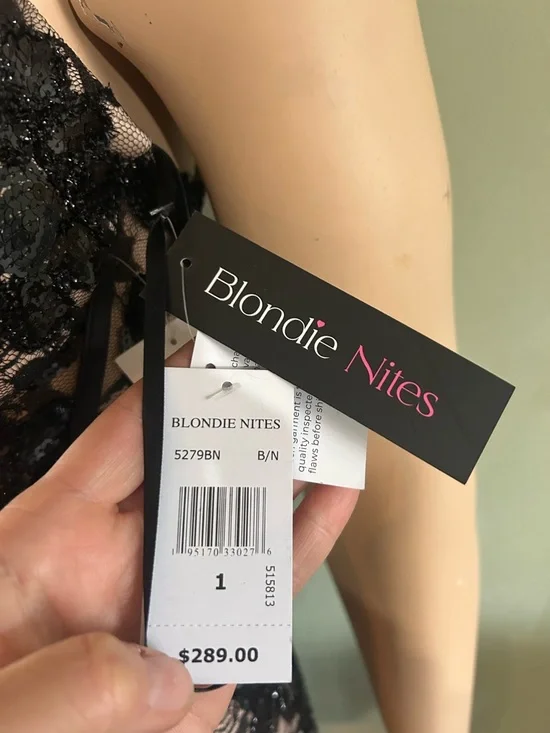 BLONDIE NITES DEBBIE" LONG SEQUIN CORSET TRUMPET GOWN SIZE 1 NWT - Picture 6 of 14